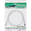 Kabel krosowy InLine, S/FTP (PiMf), Kat.8.1, 2000MHz, bezhalogenowy, biały, 1m