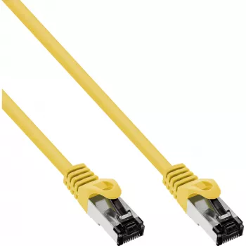 Kabel krosowy InLine, S/FTP (PiMf), kat.8.1, 2000 MHz, bezhalogenowy, żółty, 3 m