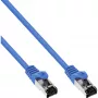 InLine Patch kabel S/FTP PiMF Cat.8.1 bezhalogenowy 2000MHz niebieski, 1m