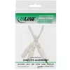 Kabel stereo Y InLine 3,5mm stereo M na dwa 3,5mm stereo F biały/złoty, 0,1m