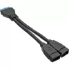 InLine USB 3.0 adapter kablowya internal 2x USB Type A female / mainboard header