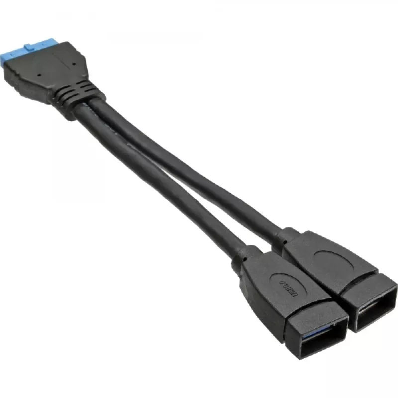 InLine USB 3.0 adapter kablowya internal 2x USB Type A female / mainboard header