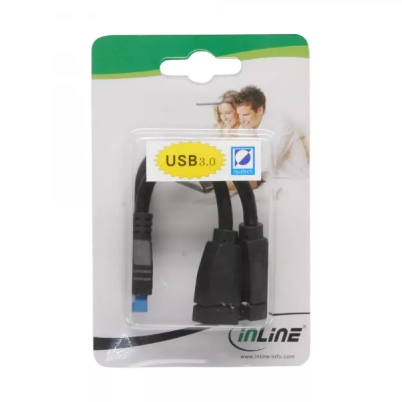 InLine USB 3.0 adapter kablowya internal 2x USB Type A female / mainboard header