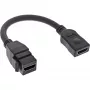 adapter kablowya InLine HDMI Keystone 4K/60Hz, HDMI A żeński/żeński, czarny, 0,2 m