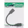 adapter kablowya InLine HDMI Keystone 4K/60Hz, HDMI A żeński/żeński, czarny, 0,2 m