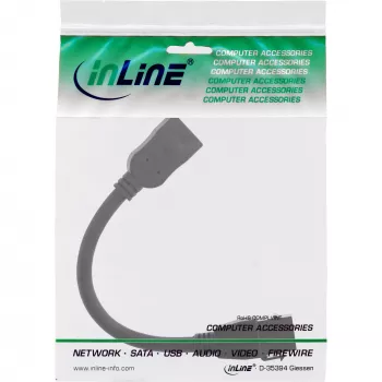 adapter kablowya InLine HDMI Keystone 4K/60Hz, HDMI A żeński/żeński, czarny, 0,2 m