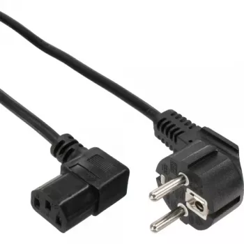 Kabel zasilający InLine, CEE 7/7 kątowa / 3-pin IEC C13 męski kątowy, 1,8 m
