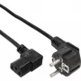 Kabel zasilający InLine, CEE 7/7 kątowa / 3-pin IEC C13 męski kątowy, 1,8 m