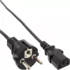 Kabel zasilający InLine, CEE 7/7 prosty / 3-pinowe wtyk IEC C13 męski, czarny, 1,8 m