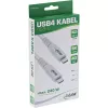 Kabel InLine USB4, USB-C męski/męski, PD 240 W, 8K60Hz, TPE, biały, 1 m