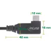 Kabel InLine USB4, USB-C, jednostronnie kątowy, PD 240 W, 8K60 Hz, TPE, czarny, 0,5 m
