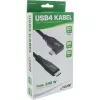 Kabel InLine USB4, USB-C, jednostronnie kątowy, PD 240 W, 8K60 Hz, TPE, czarny, 0,5 m