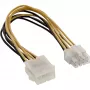 Kabel zasilający wewnętrzny InLine 8 Pin męski / żeński 0,20 m