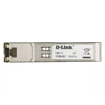 transceiver miedziany D-Link SFP 10/100/1000 BASE-T, 1000 Mbit/s, SFP, T, TX, 100 m, Gigabit Ethernet