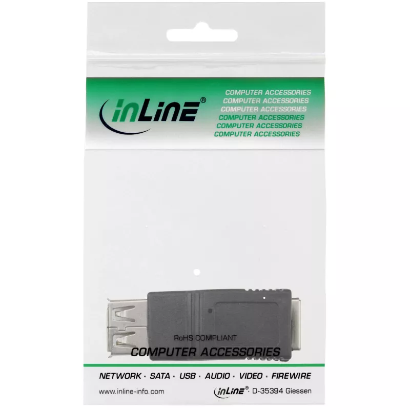 Adapter USB 2.0 InLine 33300 gniazdo Typu A / gniazdo Typu A