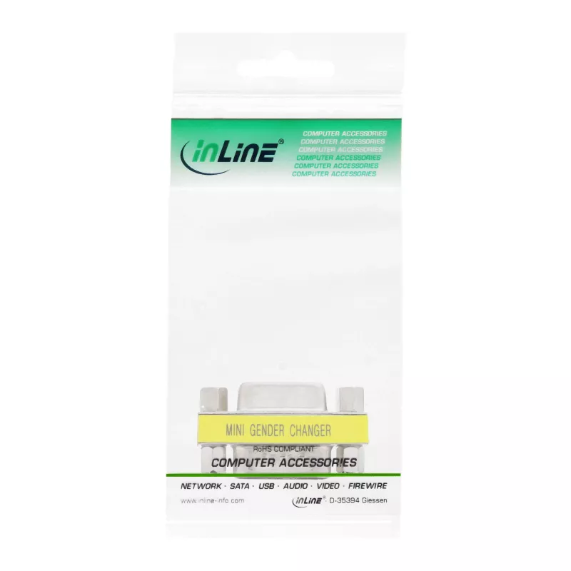 InLine Mini Gender Changer 9 Pin szeregowy męski / żeński