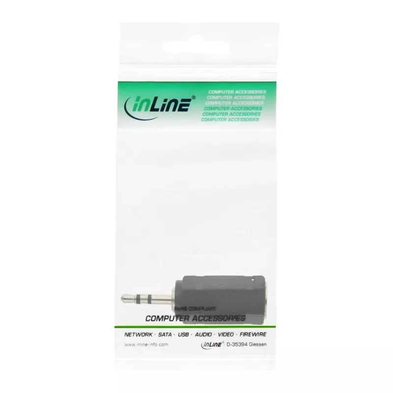 Adapter audio InLine 2,5 mm wtyk / 3,5 mm gniazdo stereo 99308
