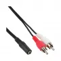 Kabel audio 2x RCA męski / 3,5 mm stereo żeński 1,5 m InLine 89940