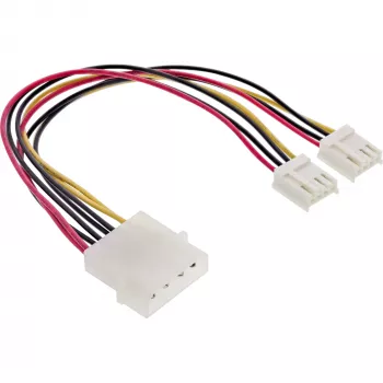 InLine wewnętrzny kabel zasilający Y 1x 5,25 cala Molex / 2x 3,5 cala Floppy 0,20 m