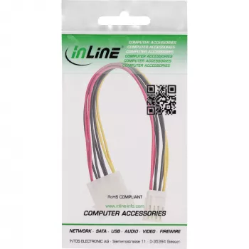 InLine wewnętrzny kabel zasilający Y 1x 5,25 cala Molex / 2x 3,5 cala Floppy 0,20 m