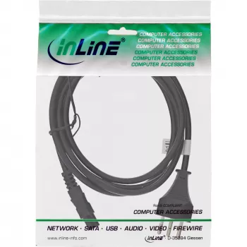 Kabel zasilający InLine do notebooka, Szwajcaria, wtyk 3-biegunowy, 2m