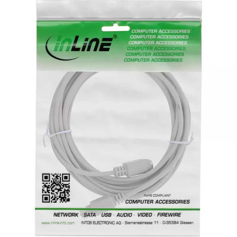 InLine Przedłużacz kabla PS/2 męski / żeński 5m