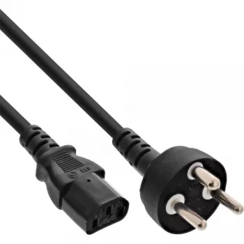 Kabel zasilający InLine, wtyczka Dania typ K / wtyk 3-pin IEC C13, 1,8 m