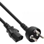 Kabel zasilający InLine, wtyczka Dania typ K / wtyk 3-pin IEC C13, 1,8 m