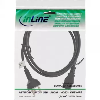 Kabel zasilający InLine, wtyczka Dania typ K / wtyk 3-pin IEC C13, 1,8 m