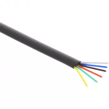 InLine Modular kabel 6 wire ribbon kabel czarny 100 m krążek