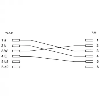 Adapter InLine TAE-F niemiecki wtyk TAE-F męski / gniazdo RJ11 żeńskie