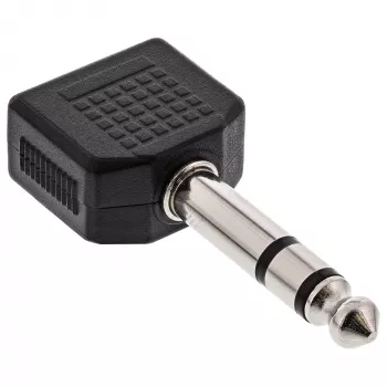 InLine Audio Adapter 6.3mm Stereo audio jack male / 2x 3.5mm Stereo female