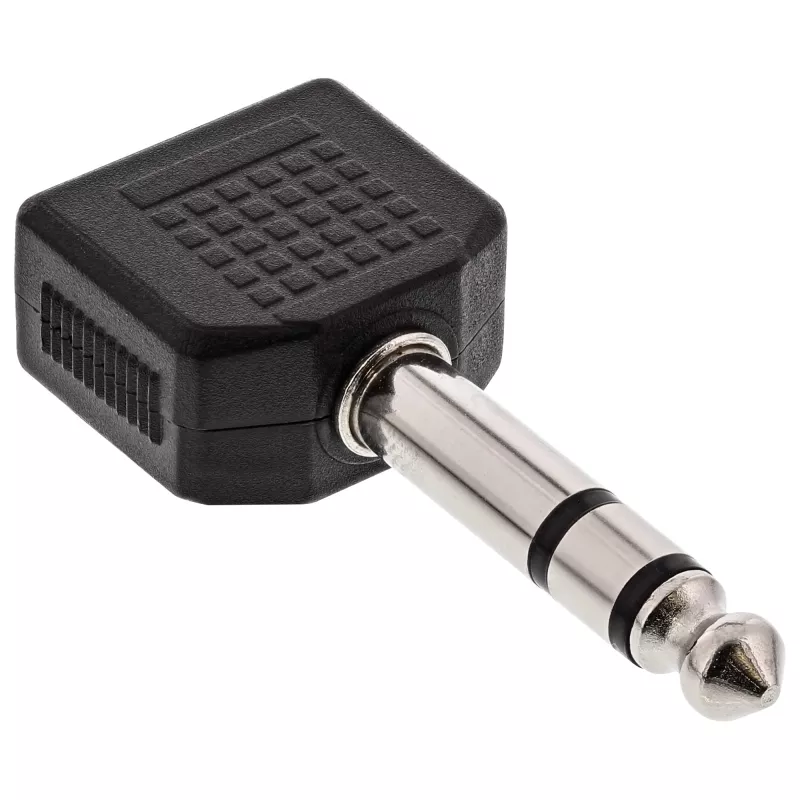 InLine Audio Adapter 6.3mm Stereo audio jack male / 2x 3.5mm Stereo female