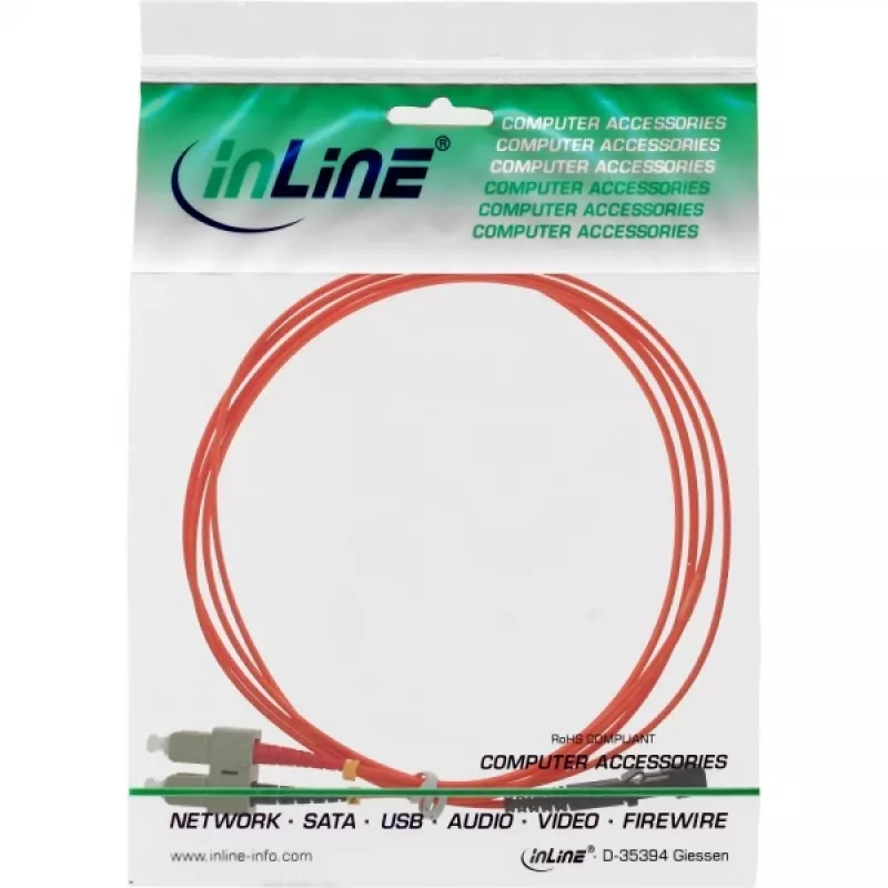 InLine światłowodowy kabel dupleksowy MTRJ/SC 50/125µm OM2 3m
