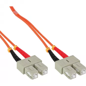Światłowodowy kabel dupleksowy InLine SC/SC 50/125µm OM2 15m