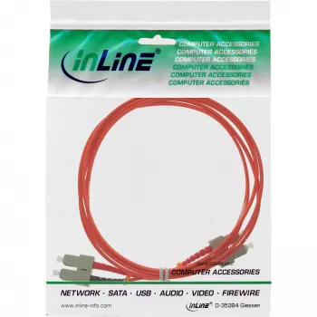 Światłowodowy kabel dupleksowy InLine SC/SC 50/125µm OM2 15m