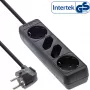 InLine listwa zasilająca, 4-gniazdowa, 2x CEE7/3 + 2x Euro CEE 7/16, czarna, 5m