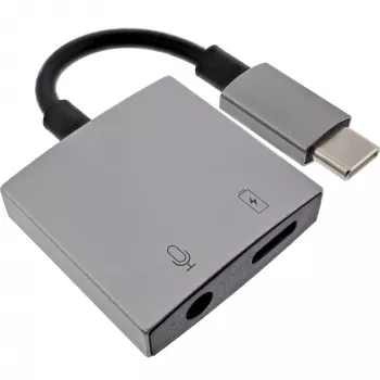 Przewód adaptera audio InLine USB-C, USB-C na jack 3,5 mm + PD 30 W