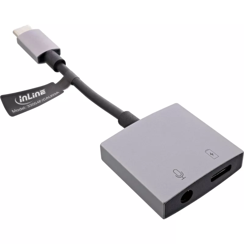 Przewód adaptera audio InLine USB-C, USB-C na jack 3,5 mm + PD 30 W