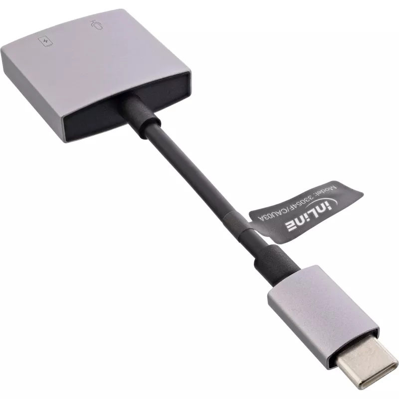 Przewód adaptera audio InLine USB-C, USB-C na jack 3,5 mm + PD 30 W