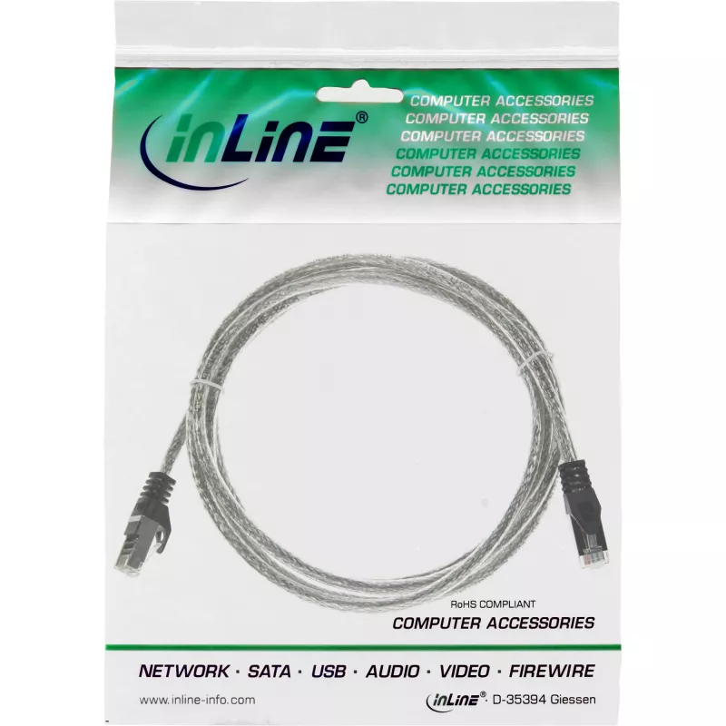 InLine Patch kabel SF/UTP Cat.5e przezroczysty 2m