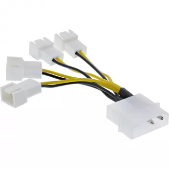 adapter kablowya zasilania Molex InLine 33341A 0,05 m 4x złącze wentylatora