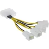 adapter kablowya zasilania Molex InLine 33341A 0,05 m 4x złącze wentylatora