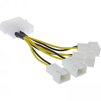 adapter kablowya zasilania Molex InLine 33341A 0,05 m 4x złącze wentylatora