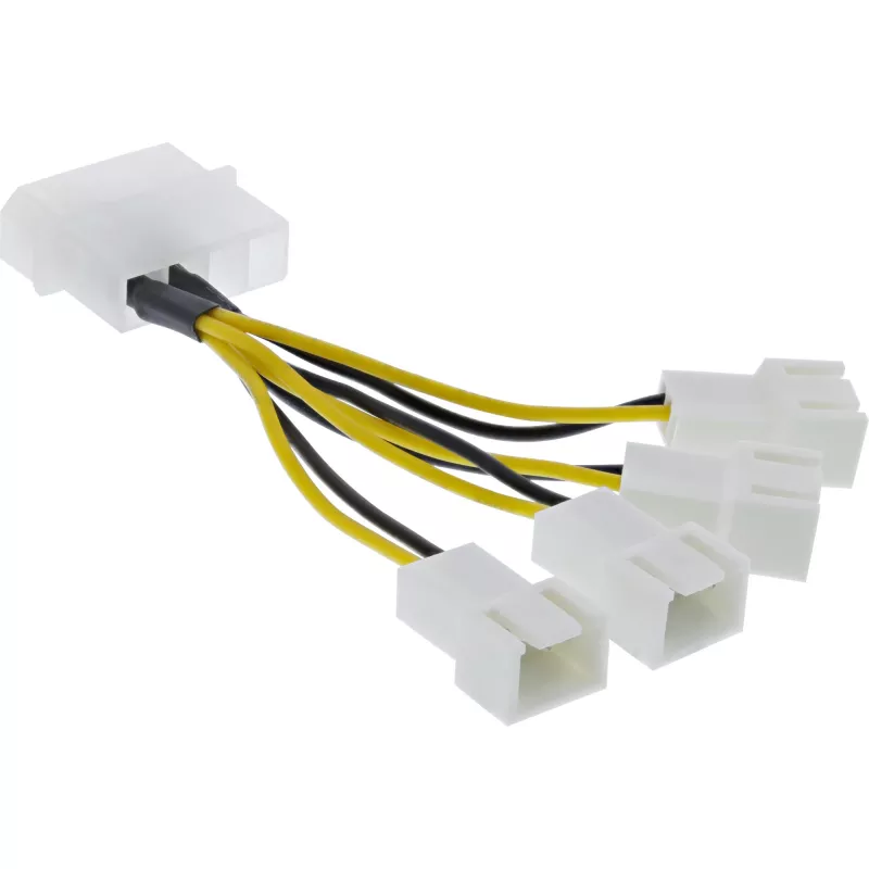 adapter kablowya zasilania Molex InLine 33341A 0,05 m 4x złącze wentylatora