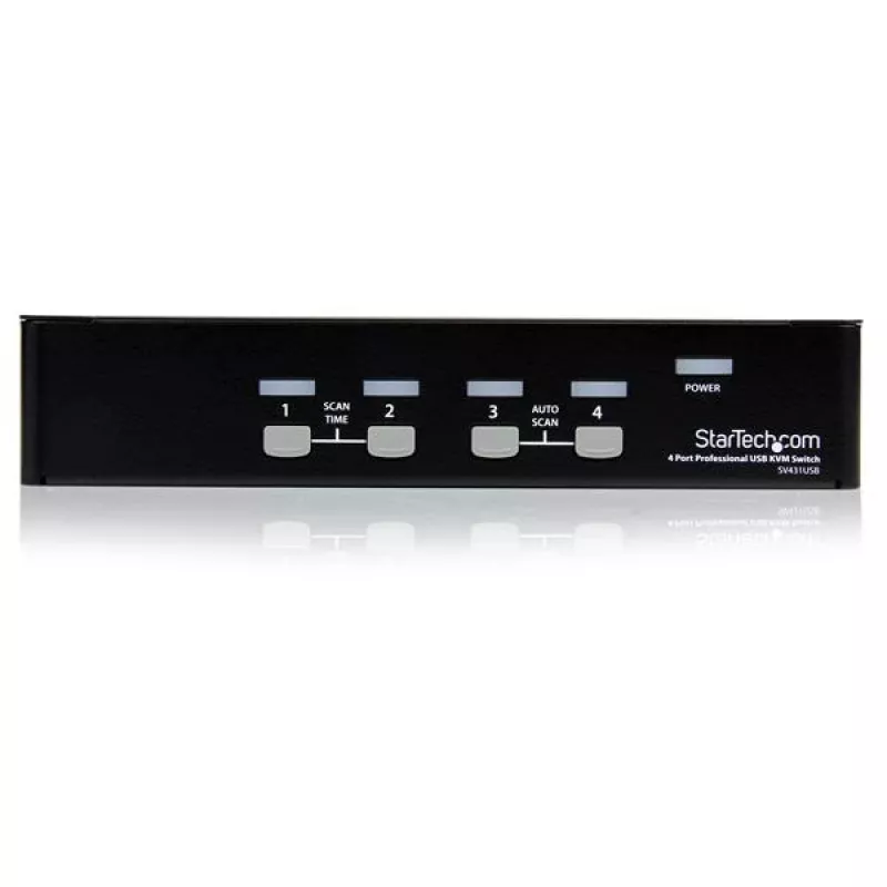 StarTech.com 4-portowy profesjonalny przełącznik KVM VGA USB z hubem
