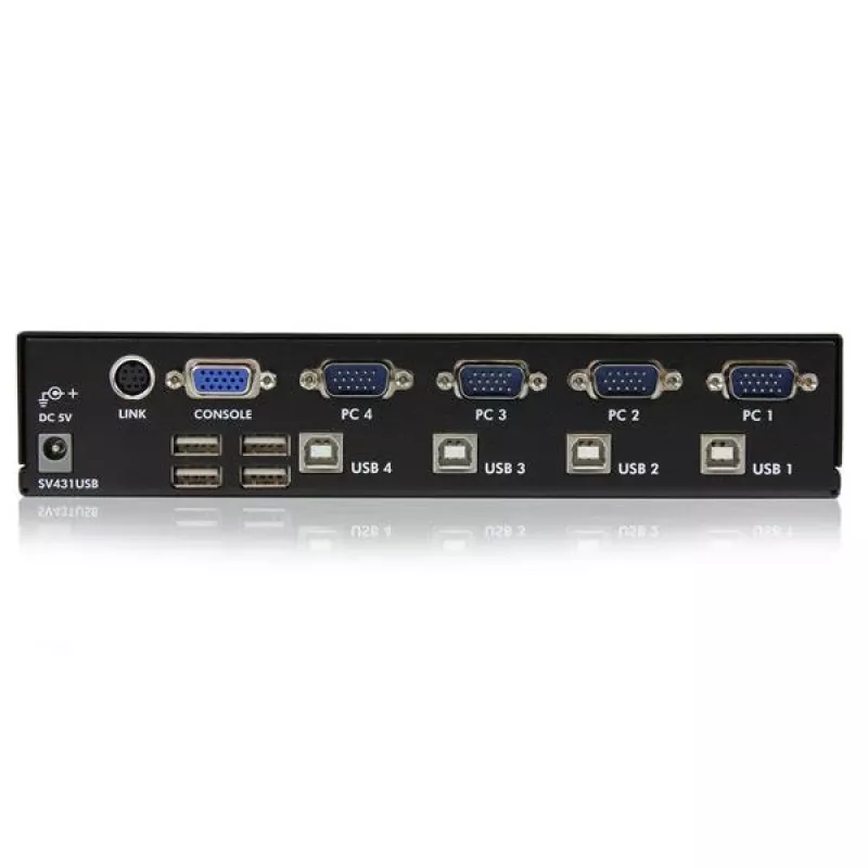 StarTech.com 4-portowy profesjonalny przełącznik KVM VGA USB z hubem