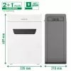 Niszczarka LEITZ IQ Protect Premium 6M P5 — Mikrocięcie, 18 L, sterowanie dotykowe, 351×204×355 mm
