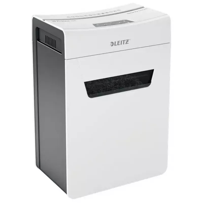 Niszczarka LEITZ IQ Protect Premium 6M P5 — Mikrocięcie, 18 L, sterowanie dotykowe, 351×204×355 mm