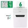 Niszczarka LEITZ IQ Protect Premium 6M P5 — Mikrocięcie, 18 L, sterowanie dotykowe, 351×204×355 mm